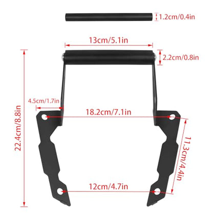 Motorcycle GPS Navigation Mount Bracket Phone Bar Holder Extension Replacement for Honda XL750 Transalp 750 2023-2025 Aluminum Motorbike Accessories 22mm 12mm Expansion Crossbar - size: 12mm and 22mm