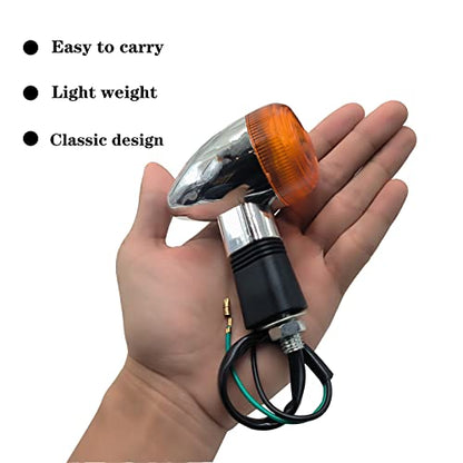 Universal 4pcs Motorcycle Turn Signals LED with Amber White Black Lens Front Rear Turn Signal Light Compatible with Harley Honda Suzuki Yamaha Motorcycle Cruiser Bobber Chopper