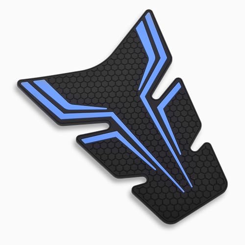 Motorcycle Non-Slip Rubber Gas Tank Pads with Knee Grips - 4-Piece Traction Side Protectors (for Suzuki Vehicle) GSX-8S (2023~) GSX-8R (2024~) (Blue) - color: Blue