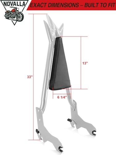 33” Tall Detachable Sissy Bar Backrest Pad Fit For Harley Davidson Softail Harley, Softail Models 2018-2025 Low Rider FXLR FXRST FXLRS FXLRST FLSB (C-NEW) - color: C-NEW