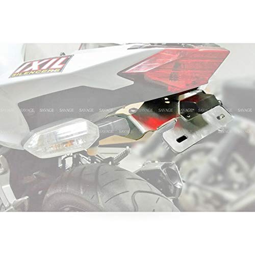 Fit For Kawasaki Ninja 300 250 Z250 Z300 Rear Tail Tidy License Plate Holder Lights Fender Eliminator Bracket 2013 2014 2015 2016 2017 2018 With LED Tail Light Compatible OEM Turn Signal