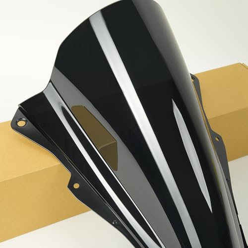 Motorcycle Windscreen Windshield Motorcycle Front Fairing Flyscreen Wind Deflector Windshield Spoiler Compatible with Kawasaki Ninja ZX-4R/4RR 2023 2024 Ninja ZX-25R 2021-2024 (Black Smoke) - color: Black Smoke