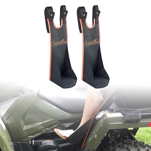 ATV Rear Passenger Footrest Cover for Polaris Sportsman/Scrambler, for Can Am Outlander, for Honda Foreman,for Kawasaki Brute Force Universal Soft Foldable Rear Foot Pegs, (Orange Piping) - color: Orange Piping