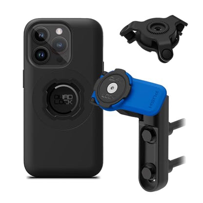 Quad Lock Brake/Clutch Motorcycle Phone Mount with Vibration Dampener and MAG Phone Case for iPhone 14 Pro - size: iPhone 14 Pro