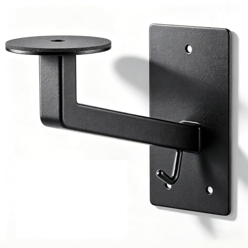 Novabright 1 Pack Firefighter Helmet Rack Wall Mount, Iron Motorcycle Helmet Display Holder Wall Mount for Fire Station Gear Organization Bike Tactical Baseball Skiing Helmets, Black