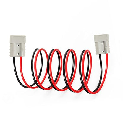 Anderson Plug Connector Cable 50A Battery Connector Quick Connectors Power Transfer Jumper Quick Connect Cable for Truck,Forklift Battery Charging（1M） - size: Anderson-Anderson 50A 1m