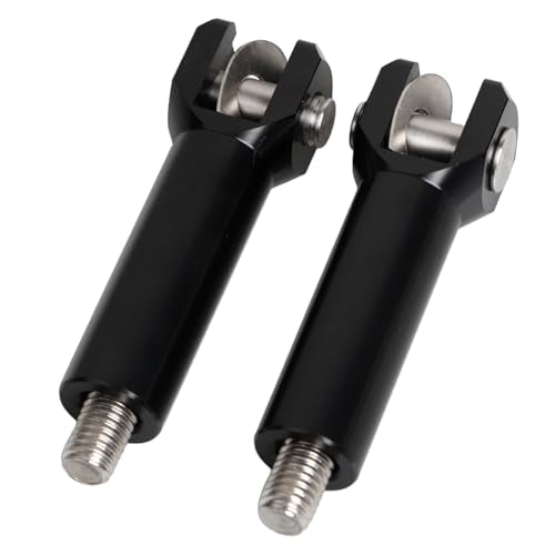 Black 2.75" Rear Passenger Foot Pegs Mount Supports Footrest Mounting Clevis Hardware Kit for Harley Fat Boy FLSTF Softail FLSTN 2000-2006 - color: Black
