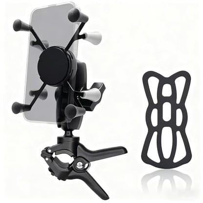Strg Phone Mount with Clamp Base for Rails 0.85 to 1.55" in Diameter, Universal Handlebar & Rail Phone Mount for Motorcycles, Bikes, Kayaks & Bars - size: Clamp Base for 22 to 40mm Rails