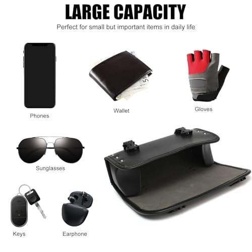 Shkalacar Universal Motorcycle Tool Bag, Fork Bag Saddlebag with Adjustable Straps, Compatible with Honda Kawasaki Suzuki Yamaha - color: Black