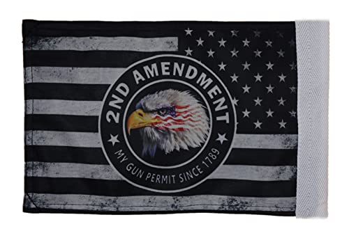 Durable Motorcycle Flag 2nd Amendment #2 My Gun Permit 6 x 9 Inch - color: 2nd Amendment #2, size: 6X9