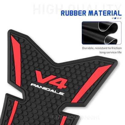 V4 S Carbon Tank Grip Anti-slip Stickers Decals Knee Pad For Ducati Panigale V4 V4 S 2025+ Tank Pads Accessories (Left and Right) - color: Left and Right