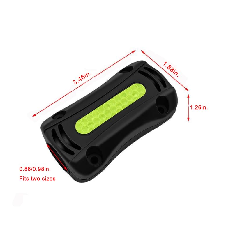 4 Pack Motorcycle Crash Bar Bumper Blocks Protectors with Reflective Strip Protective Block for Motorcycle Engine Guard Crash Bar Highway Bumper Guards Body Frame Bars 7/8 inch and 1 Inch Tube