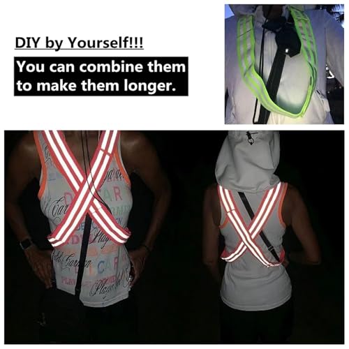 26pcs Reflective Bands Elastic Armband Wristband Ankle Leg Straps Kids Safety Reflector Tape Straps for Night Jogging Biking Running - color: Black