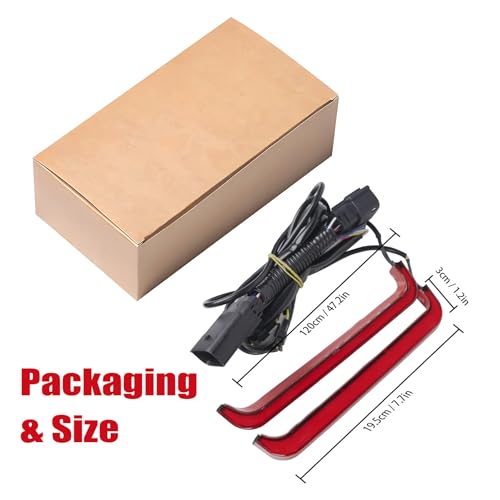 Motorcycle Tracer Saddlebag Turn Signals LED Light, Brake Light with Amber Flow Light for Harley CVO Street Glide Road Glide FLTRXSE 2024-2025 FLHX, ABS Plastic, Red
