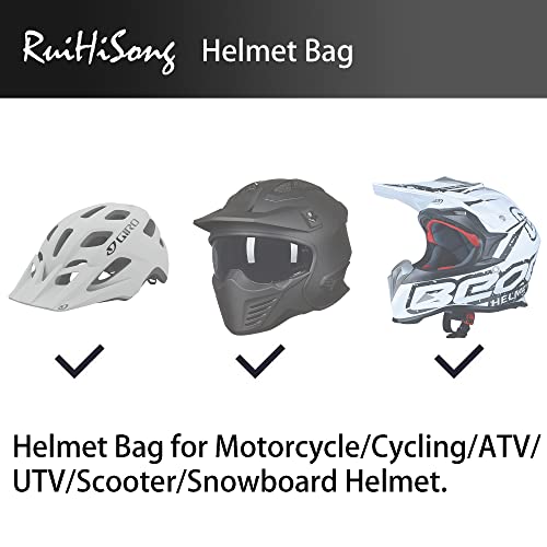 Helmet Bag,Helmet Storage Bag,Motorcycle MX Helmet Bag With Silver Piping, Zipper, Carry Handle and Cashmere Lining