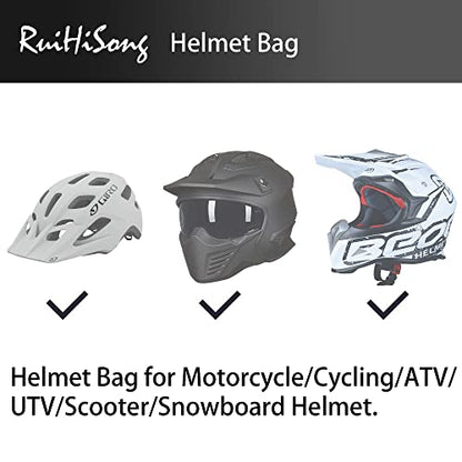 Helmet Bag,Helmet Storage Bag,Motorcycle MX Helmet Bag With Silver Piping, Zipper, Carry Handle and Cashmere Lining