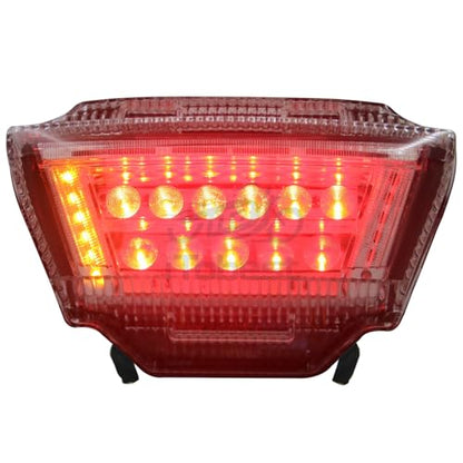 Integrated LED Tail Brake Turn Signal Light,#MD059-2,Clear | Compatible with Kawasaki Ninja ZX10R ZX-10R 2011-2015 - color: Clear