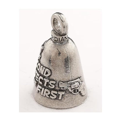Guardian Bell Second Amendment Protects Good Luck Bell w/Keyring & Black Velvet Gift Bag | Motorcycle Bell | Lead-Free Pewter | Made in USA - color: Second Amendment Protects