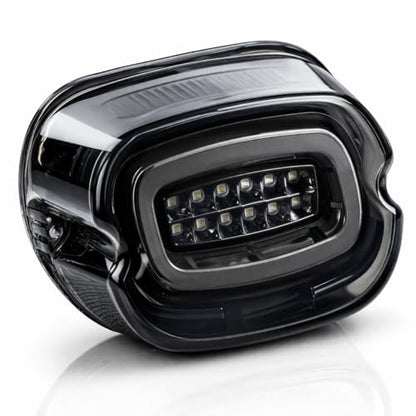 Eagle Lights HALOS Layback LED Tail Light with Turn Signals for Harley-Davidson® Motorcycles - color: Smoked