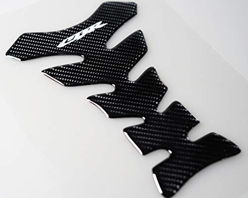 Real Carbon Look, Fuel Gas Tank Cap, Protector Pad, Tank Pad Decal Stickers, Tank Protector with Keychain for CBR600RR 2003-2015 CBR1000RR 2004-2015, 3PCS Per Set (SILVER)