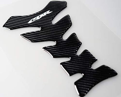 Real Carbon Look, Fuel Gas Tank Cap, Protector Pad, Tank Pad Decal Stickers, Tank Protector with Keychain for CBR600RR 2003-2015 CBR1000RR 2004-2015, 3PCS Per Set (SILVER)