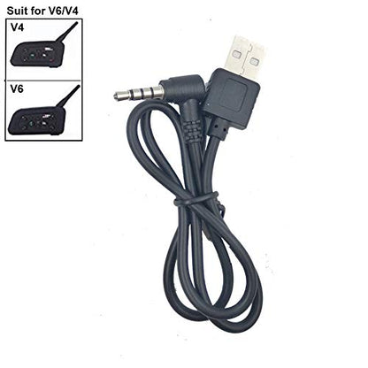 QSPORTPEAK Motorcycle Intercom Accessories for V6/V4,USB Charging Cable for Motorcycle BT Bluetooth Intercom