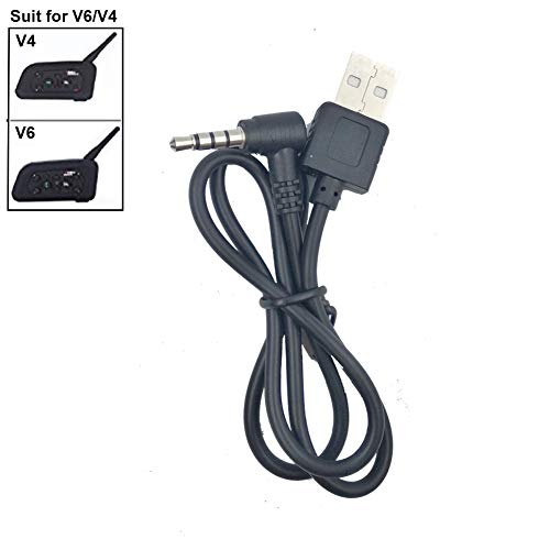 QSPORTPEAK Motorcycle Intercom Accessories for V6/V4,USB Charging Cable for Motorcycle BT Bluetooth Intercom