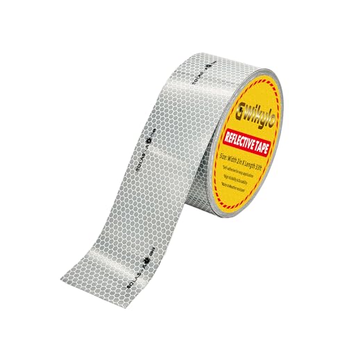 Solas Reflective Tape Outdoor Waterproof 2inch Silver High Visibility Tape for Boats, Safety Equipment Auto Signs - color: Silver, size: 2 Inch x 33 Ft