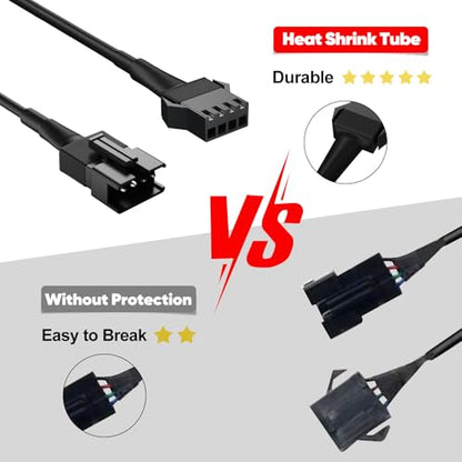 LED Rock Light Extension Wire 4 PCS,47 Inch 4 Pin LED Extension Cable,Neon Accent Kits RGB LED Light Extension Cable for Trucks ATV UTV - size: 4-pin