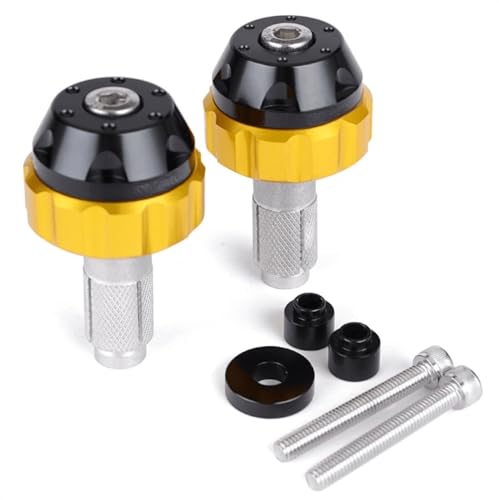 Motorcycle Cruise Control Throttle Clamp Assist End Bar Weight Handle Plug Compatible with Suzuki (Color : Gold, Size : A) - color: Gold