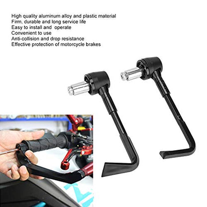 EVGATSAUTO Motorcycle Lever Guards, CNC Front Brake Lever Guard Motorbike Handgrip Guard Motorbike Protector Handlebar(Black)