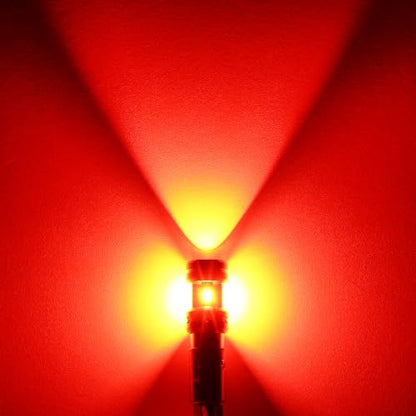 PHINLION 3600 Lumens 1156 P21W Red LED Light Bulbs, Super Bright 3497 2396 7506 LED Replacement for Car Truck Motorcycle Brake Tail 3rd Center High Mount Stop Lights - color: Red