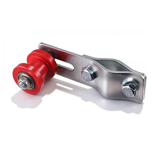 (Red) Chain Tensioner Adjuster W/8mm chain tensioner Guide wheel for 49cc 60cc 66cc 80cc Engine Motorized Bicycle Dirt Bike ATV bicycles - color: red