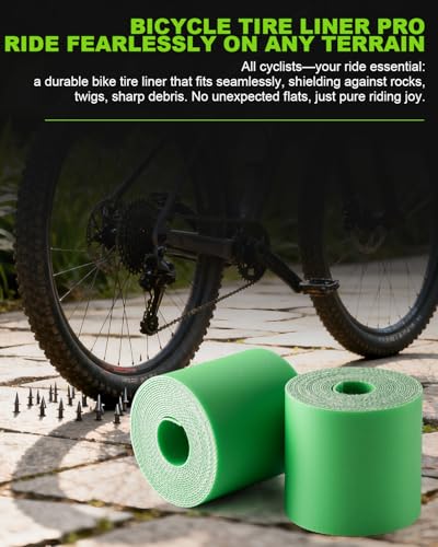 Julai Bike Tire Liner Pro, Inner Tube Bicycle Flat Protector Compatible with 20/24/26/27.5/29" - size: 700x35-45C; 26/29x1.5-1.75"