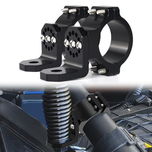 2PCS UTV Whip Mount, UTV Light Flag Mounts Aluminium 360° Rotating Adjustable for 1.75" to 2" Roll Cage Compatible with Polaris RZR 900 1000 XP Pro Can Am X3