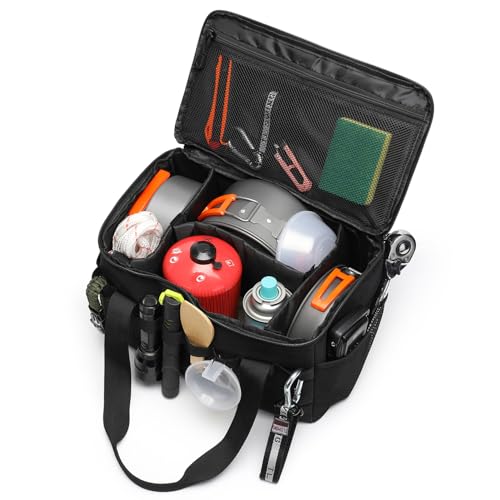 Tactical Camping Storage Bag 14L Tactical Utility Tote Bag Camping Cookware Organizer Trunk Organizer - color: OD Green