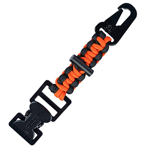 MELOTOUGH Tactical Glove Clip Holder Work Glove Holder Clip for Tactical Backpack, Tool Belt - color: Alligator Clip With Fire Starter Orange