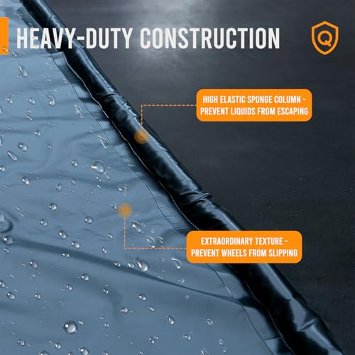 VUSIGN Containment Mat, 8'6" x 20' Non-Slip Garage Floor Mat, Heavy Duty Waterproof Garage Protection from Snow Rain Mud for Cars SUVs Trucks - size: 8'6" x 20'