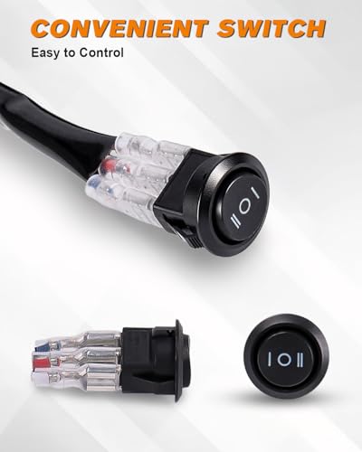 BICYACO LED Light Bar Wiring Harness Kit-16AWG Wiring Kit with 12V Relay 40A Blade Fuse On Off Flush Mounted Switch DT Connector for Off Road Flood Spot Light ATV SUV UTV Boat- 2 Lead(Triangular) - color: Light Bar Wiring Harness-2 Leads