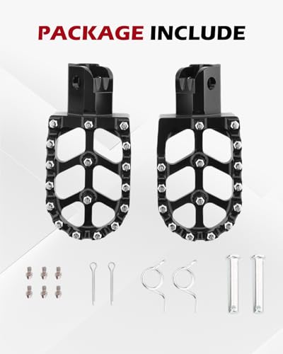 CNC Foot Pegs Alumiunm Dirt Bike Footpegs Compatible with CRF50 CRF70 XR50 XR70 XR110 CRF XR 50 70 M2R SDG DHZ KAYO Dirt Bike Pit Bikes (Black, CRF50/70 XR50/70/110 TaoTao) - color: Black, size: CRF50/70, XR50/70/110, TaoTao