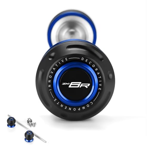 Motorcycle Rear Wheel Axle Fork Slider Crash Protector Compatible With K.awasaki Ninja ZX6R 2024 2025 2026 | ZX-6R ZX636 ZX 6R 636 Accessories (Blue) - color: blue