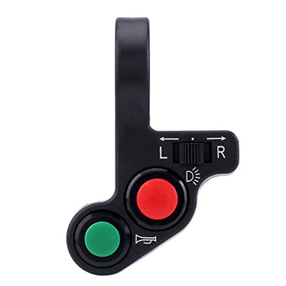 Motorcycle Handlebar Switch,Motorbike 22mm(7/8inch) Handlebar Switch Motorcycle Headlight Turn Light Horn On/Off Push Button