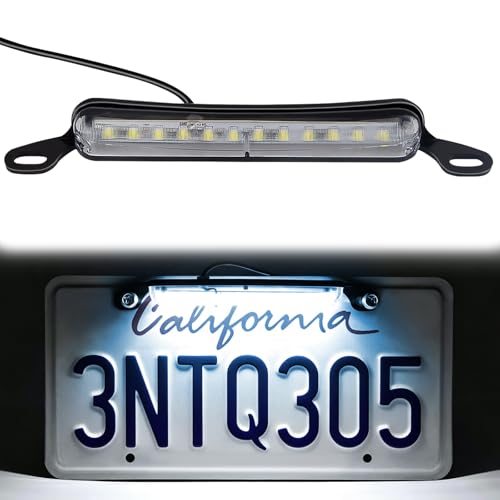 BFXM LED License Plate Lights 12 V DC Universal License Plate Light, Waterproof Tag Lamp Assembly Replacement LED Plate Light for Car Trailer UTV ATV Truck RV Boat - color: blue