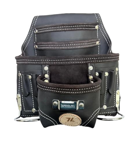 Zeluga 20-111 10 Pocket Rigger Heavy Duty Leather Tool Bag, Oil Tanned - color: Oil Tanned