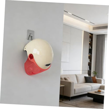 Unomor 3Pcs Motorcycle Helmet Wall Hook Self Adhesive Helmet Holder 6.29x3.11x9.21in No Drill Metal Hanger Wall Mount for Garage Storage Coats Hats