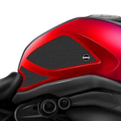 Silicone Tank Grips for Ducati Monster 937 (Plus) 2021+ | Super Strong Adhesive, Anti Slip Knee Pads, Scratch Protection | Exact Fit Motorcycle Accessories