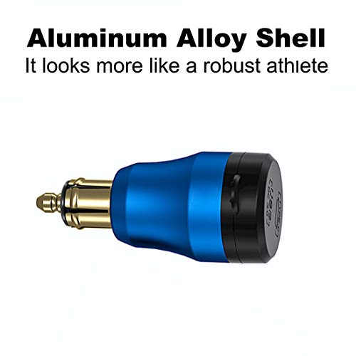 iMESTOU Aluminum 30W Power Delivery DIN Power Plug Charger to USB C and Quick Charge USB 3.0 Motorcycle DIN Adapter Waterproof Fits for Hella 12V-24V DIN Socket/BMW Ducati Triumph - color: blue