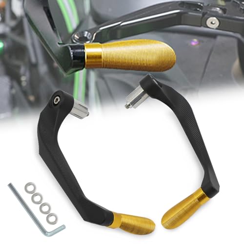 CHIFUN 7/8" Motorcycle Brake Clutch Lever Guard Protector Universal Aluminum Hand Guard Replacement for Yamaha Kawasaki Suzuki Honda Ducati BMW Motorbike Scooters Mountain Bikes(Gold) - color: Gold