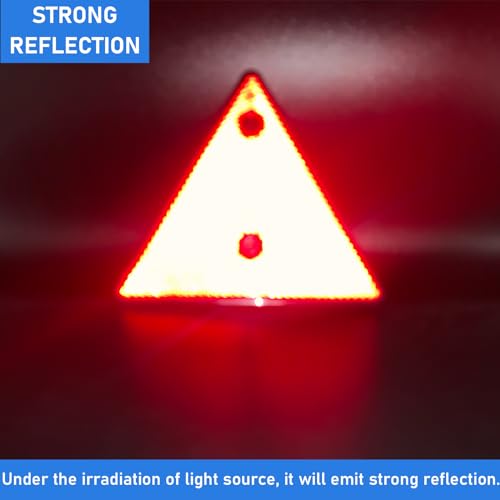 Reflector Triangle Screw on Safety Screw-Mount for golf cart Trailer Trucks Snow-Machine