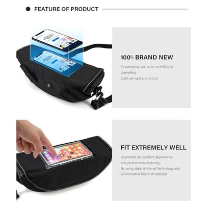 Yemenren-KK Motocycle Bag, Head Bag Motorcycle Navigation Bag Waterproof Bag Front Bag Waterproof Handlebar Bag Front Bag Shoulder Bag Waist Bag